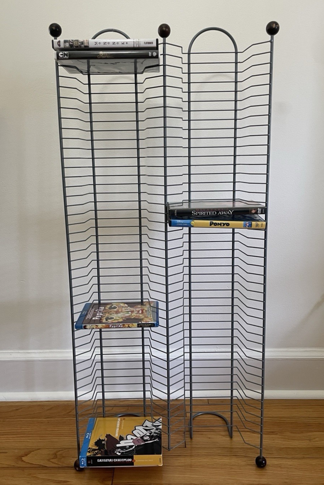 Atlantic Dvd Rack Atlantic Nested Media Storage Standalone Wire Tower 90 DVD Video Games ...