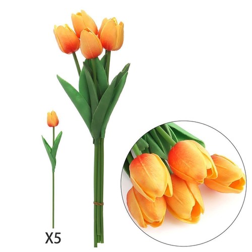 5-15 Pcs Artificial Tulip Flowers PU Fake Home Wedding Party Table Spring Decor - Picture 14 of 18