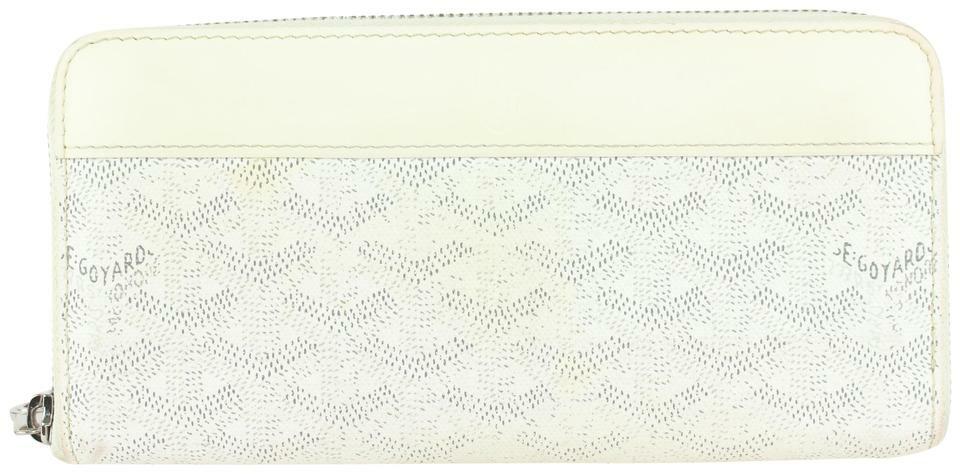 在庫わずか★送料込【GOYARD】Matignon 財布 PM Wallet ホワイト Goyard White Chevron Matignon GM Zip Around Wallet 1020gy39
