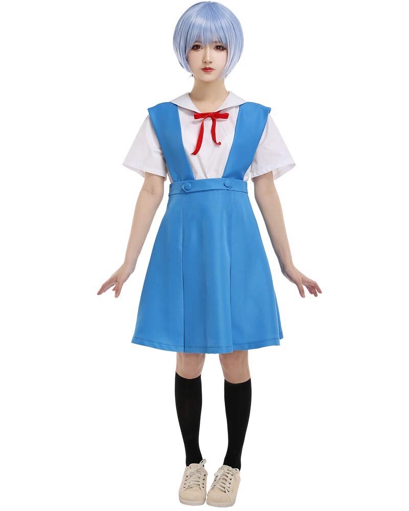 Coskidz Uniforme Escolar Disfraz Cosplay Senior Alto Azul Pequeño