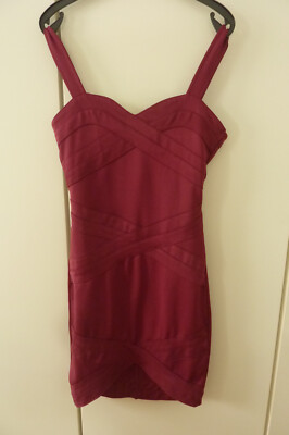Minikleid Rot Bordeau mit Bandage Details NEU Gr. 36 H&M Divided