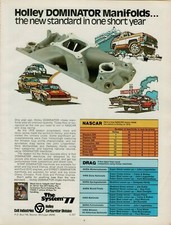 1977 Holley Carburetor Strip Dominator Manifolds Nascar Nhra Vintage Print Ad 1977 Holley Carburetor Strip Dominator Manifolds Nascar Nhra Vintage Print Ad