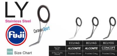 Fuji Alconite Angelringe Serie LV BCLYAG Rutenmontage Spinning Teich