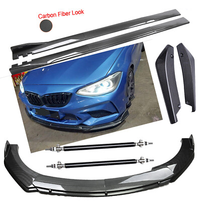 Front Bumper Lip Rear Splitter Spoiler For 3 Series F30 F31 E90 E92 Carbon Fiber