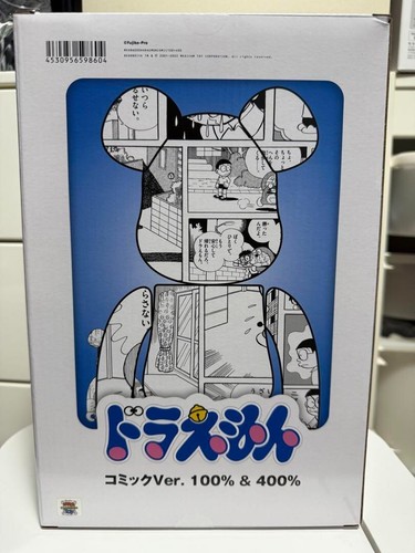 BE@RBRICK DORAEMON (Versión Cómics) "400% y 100%" JUGUETE MEDICOM de Japón Nuevo - Imagen 3 de 4