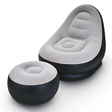 Jilong Inflatable Deluxe Lounger Ottoman Couch Gaming Chair Foot Stool Seat Air