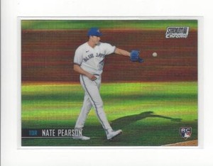 2021 Stadium Club Chrome Refractor #7 Nate Pearson RC Rookie Blue Jays