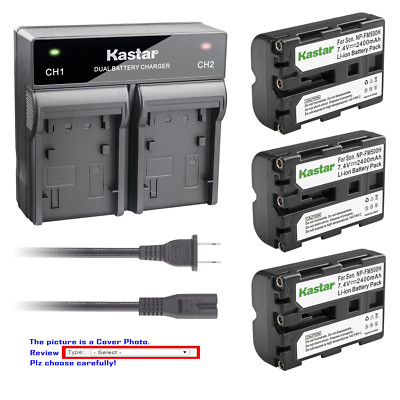 Kastar Battery AC Rapid Charger for Sony NP-FM500H & DSLR-A100 Alpha A100 Camera