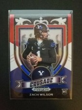 2021 Prizm Draft Picks Zach Wilson Crusade Red White & Blue