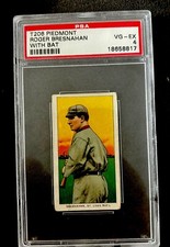 1909 T206 Piedmont ROGER BRESNAHAN With Bat PSA 4