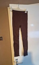 Zara limitless contour collection high waist ribbed brown seamless leggings - XS