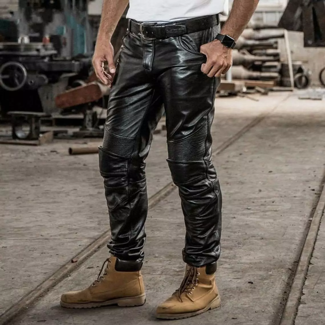 Genuine Lamb Skin Leather Pants • Biker Pants • Boot Cut Leather Pants ...