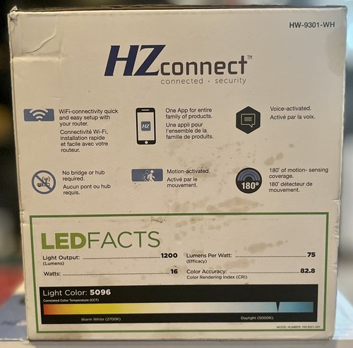 Heath Zenith Motion-Sensing Hardwired Smart Voice Activated LED Security Light - Picture 3 of 6