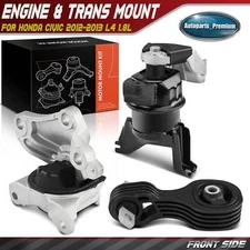 3x Engine Motor & Transmission & Torque Strut Mount for Honda Civic 2012-2013