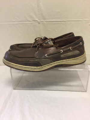 Sebago Mens Boat Deck Shoes Brown Leather Sz 12 M