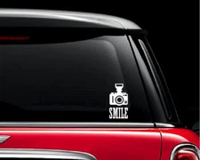 Smile for the camera CarStickers ForAuto Vehicle Window Vinyl Waterproof Decals 