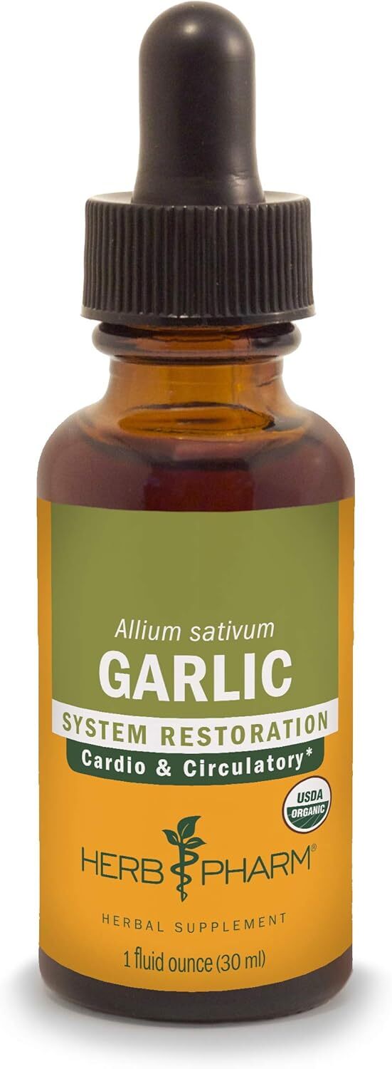 Herb Pharm Certified Organic Garlic Liquid Extract for Cardiovascular and Circul