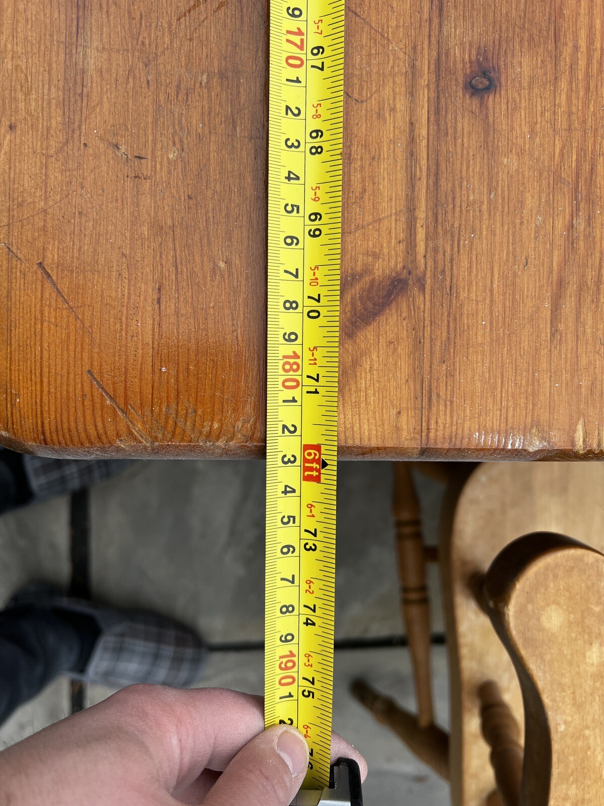 Pine Dining Table & 6 Chairs (inc 2 Carver chairs) eBay