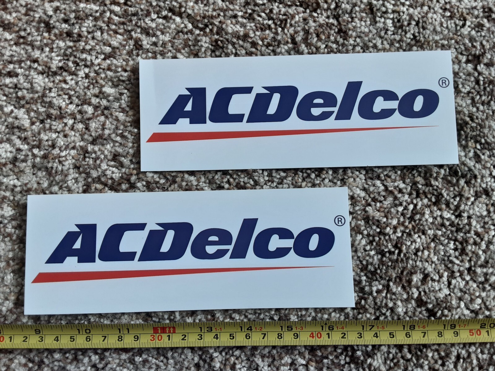 2 Classic AC DELCO  Racing Decals Stickers Nascar NHRA Hot Rod Plugs Batteries 