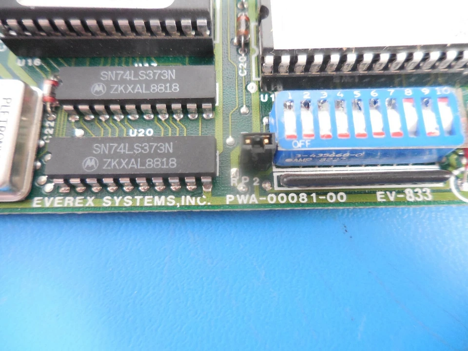 Adaptador controlador de E/S Everex EV-833 EVO-833-00 8 bits ISA PWA-00081 Foto 2 de 4