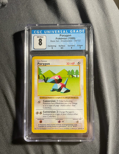 Porygon (Shadowless) graded CGC 8 for sale on eBay