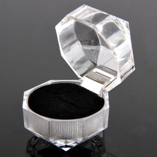 20/40/80 Stck. Kunststoff Klar Kristall Schmuck Ring Display Aufbewahrungsboxen Zubehör - Bild 5 von 13
