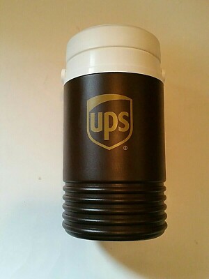 Igloo UPS Brown Thermos Water Cooler Jug  Handle United Parcel Service 1/2Gal