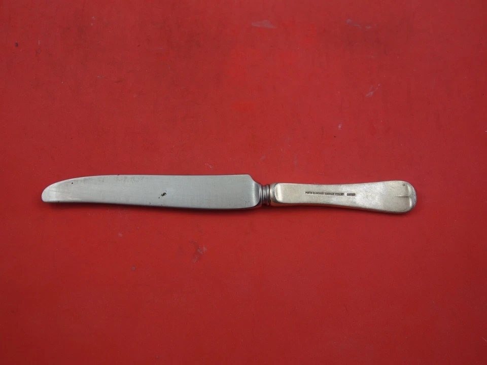 Cuchillo regular de plata esterlina Fiddle by Porter Blanchard mango sólido 8 7/8" Foto 2 de 2