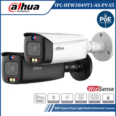 Dahua IPC-HFW3849T1-AS-PV-S5 8MP AI WizSense Network Bullet POE Kamera SMD 4.0