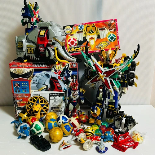 BANDAI Japan DX Megazord Power Rangers Ninja Storm Sentai Hurricaneger Full Set
