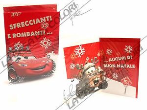 Biglietto Auguri Natalizio Disney Cars 16x11cm Natale Ebay