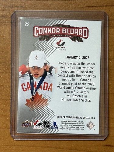 2023/24 UD The Connor Bedard Collection 30 Card COMPLETE SET! - Picture 22 of 24