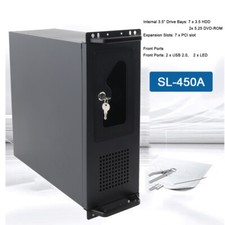 4U Server Chassis Rackmount Case Black 7x 3.5 HDD Slot Server Cabinet Case Fan