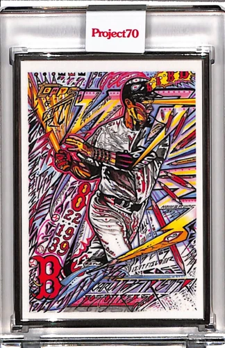 2021 TOPPS PROJECT 70 #295 - CARL YASTRZEMSKI by JK5 - P70 AP SILVER FRAME 50/51