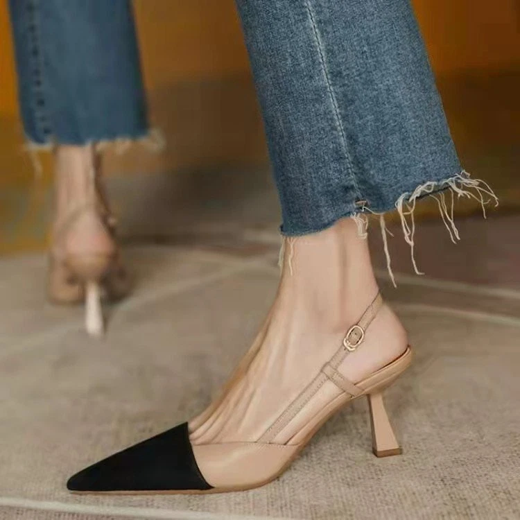 Two store tone slingbacks