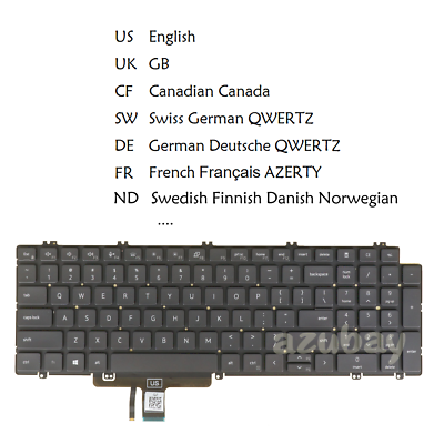 Keyboard for Dell Precision 3560 3561 3570 3571 3580 3581 7670