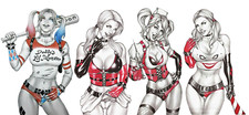Harley Quinn 4 Pc Waterproof Decal Sticker Set