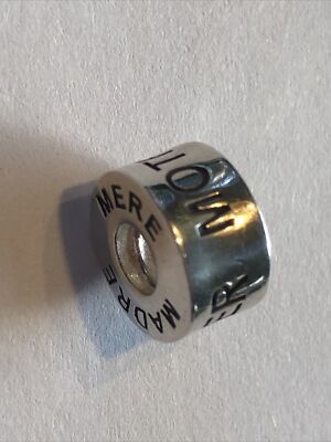 Cham Chamilia 925 Sterling Silver Slide Charm Mother Madre Mother’s Day! 