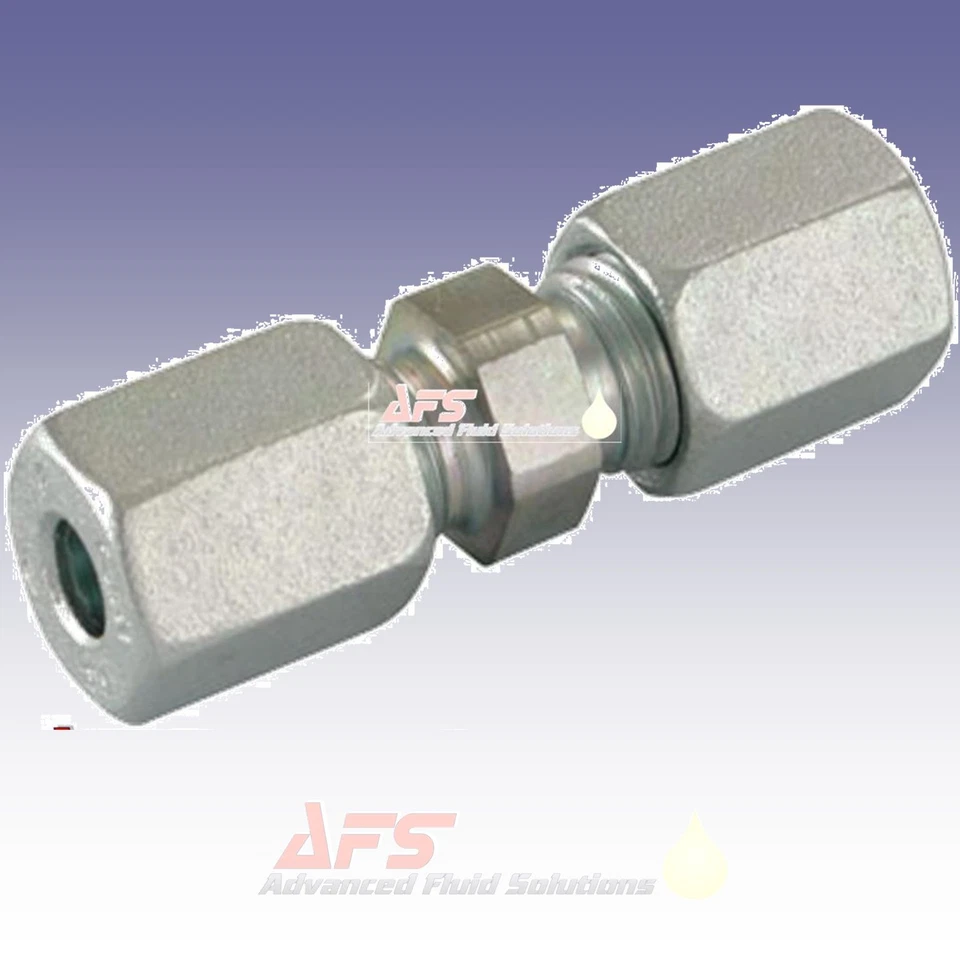 Hydraulic Straight Metric Tube Equal Compression Fitting Coupling Pipe Joiner G