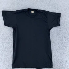 Vintage Screen Stars Shirt Mens Small Black Made USA Blank Single Stitch 80s Tee