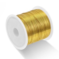 328ft 30 Gauge Gold Jewelry Wire, Tarnish Resistant Dead Soft Copper Wire for...