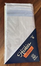 New Swanky Hankies By Wembley Pack Of 6 White and Blue 2021 Poly Cotton Blend