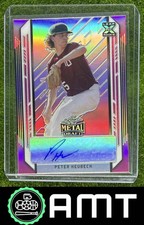 Peter Heubeck RC Auto 2021 Leaf Metal Draft Pink Rainbow 3/20 #BA-PH1
