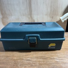 VTG Plano Fishing Tackle Utility Tool Box Plastic Removable Tray Green 1001