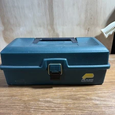 VTG Plano Fishing Tackle Utility Tool Box Plastic Removable Tray Green 1001