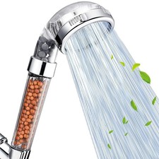 High Pressure Filtered Shower Head with Filter Beads | Water Saving Handheld Bat