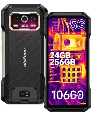 Ulefone Armor 27T Pro Plus, 5G Rugged Phone, Thermal Imaging 64MP+50MP Black 