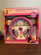 2000 Mattel Barbie Drive With Me Steering Wheel Interactive Talks BE-147