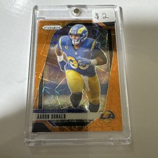 2024 Panini Prizm Orange Lazer Aaron Donald #172 Los Angeles Rams SP