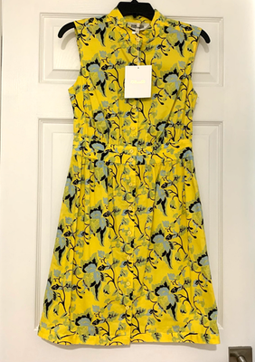 NWT Diane von Furstenberg DVF Josie Stretch Cotton Shirt Dress 2 0 Floral |  eBay